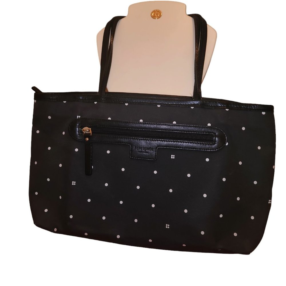 Kate Spade Navy Polka Dot Nylon Tote